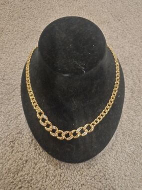 22kgp Dubai Jewelry Gold-Tone Chunky Link Necklace - Women Jewelry